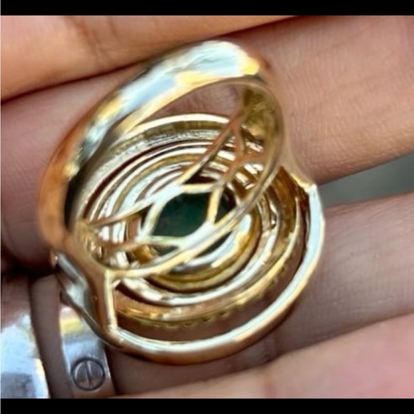 Gems en Vogue Michael Valitutti “NH” Palladium Silver Turquoise Ring size 7 - Picture 7 of 13